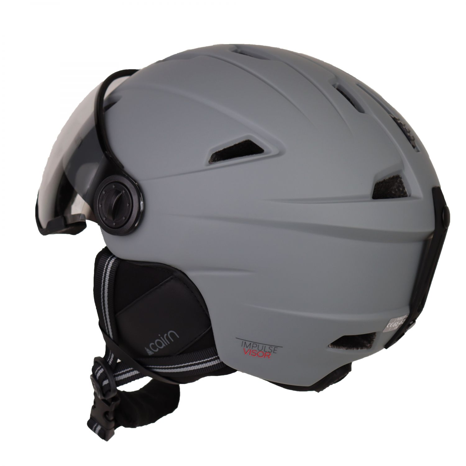 Cairn Impulse Visor Photochromic, kask narciarski z wizjerem, szary