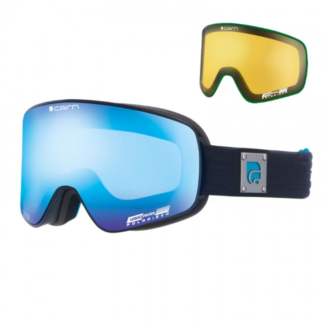 Cairn Polaris, Polarized goggles, Mat Black Blue