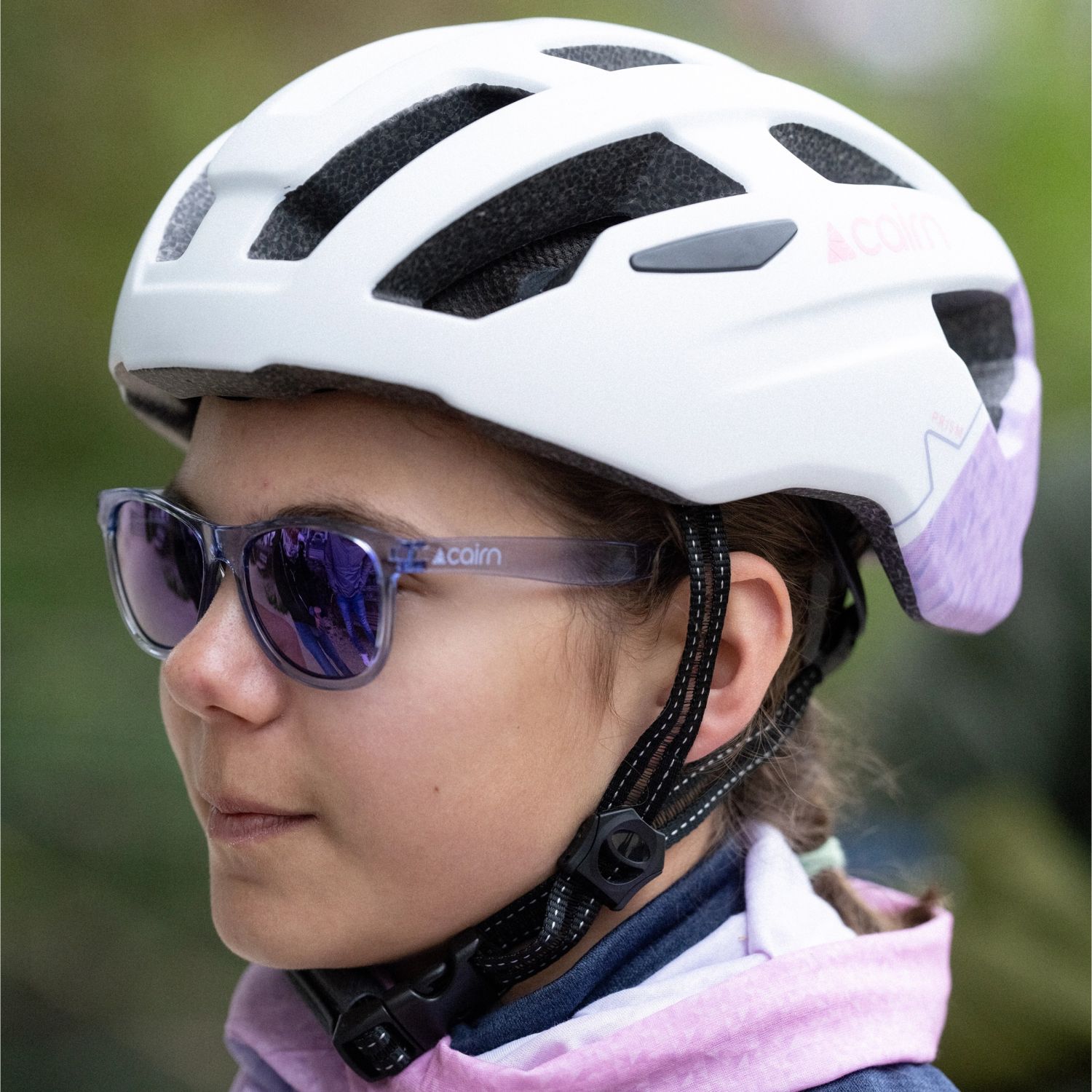 Cairn Prism J II, Sykkelhjelm, Junior, Mat White Facet
