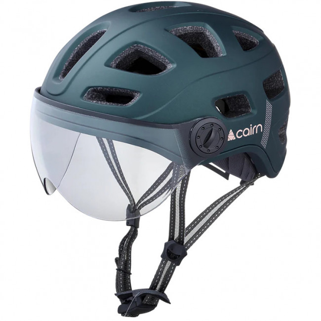 Cairn Quartz Visor, casco da ciclismo, verde