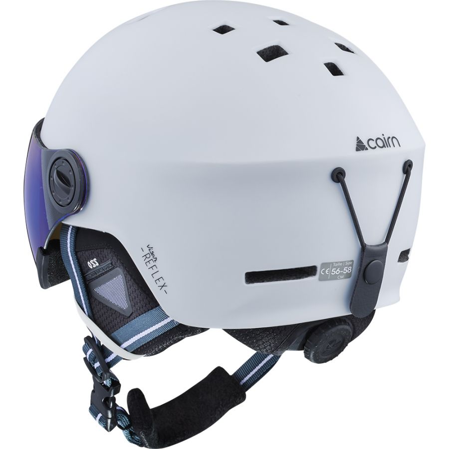 Cairn Reflex Visor, casco da sci con visiera, bianco opaco