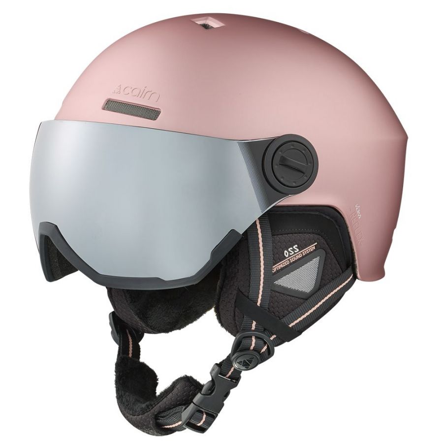 Cairn Reflex Visor, ski helm met vizier, roze