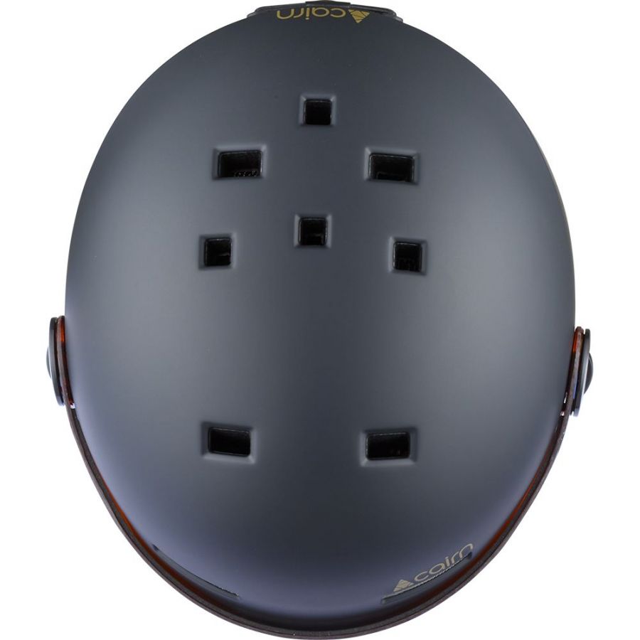 Cairn Reflex Visor, ski helm met vizier, zwart/goud