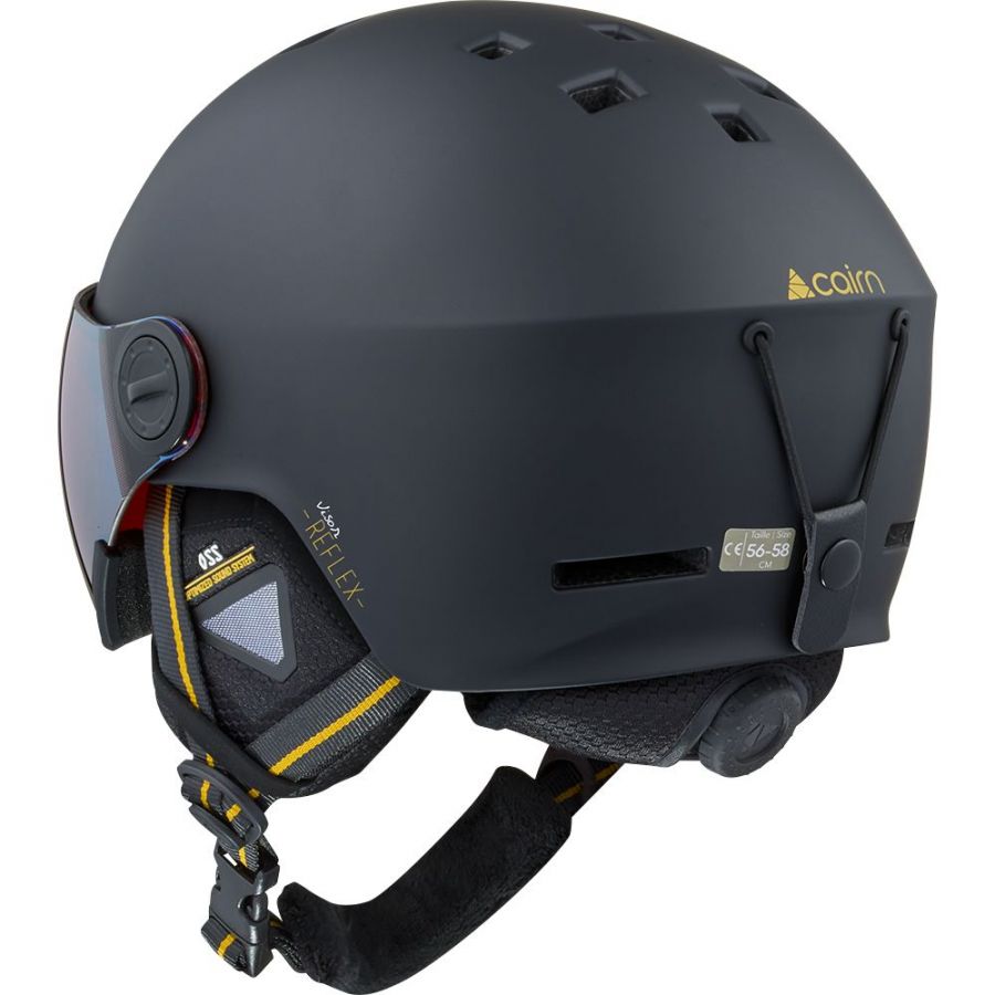 Cairn Reflex Visor, ski helmet, mat black gold