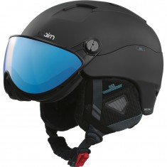 Cairn Spectral Visor Magnet 2 IUM, casco da sci con visiera, nero-azzurro
