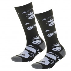 Cairn Spirit ski socks, 2-pack, kids, black panda