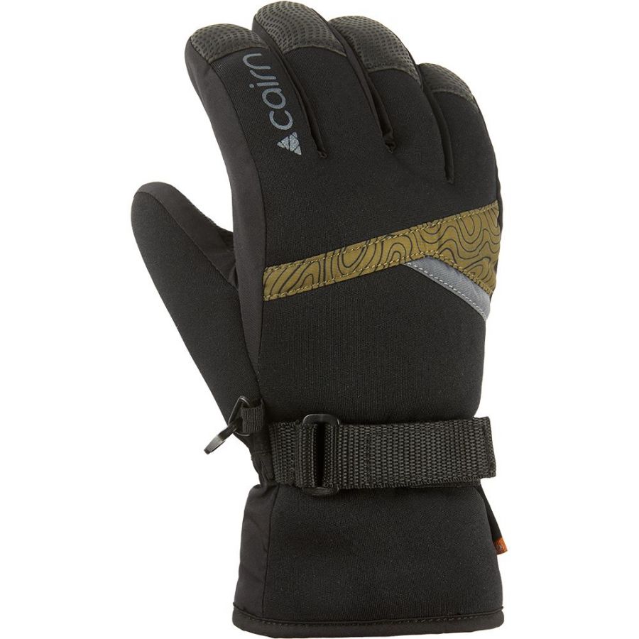 Cairn Styl C-Tex, gants de ski, junior, noir/kaki