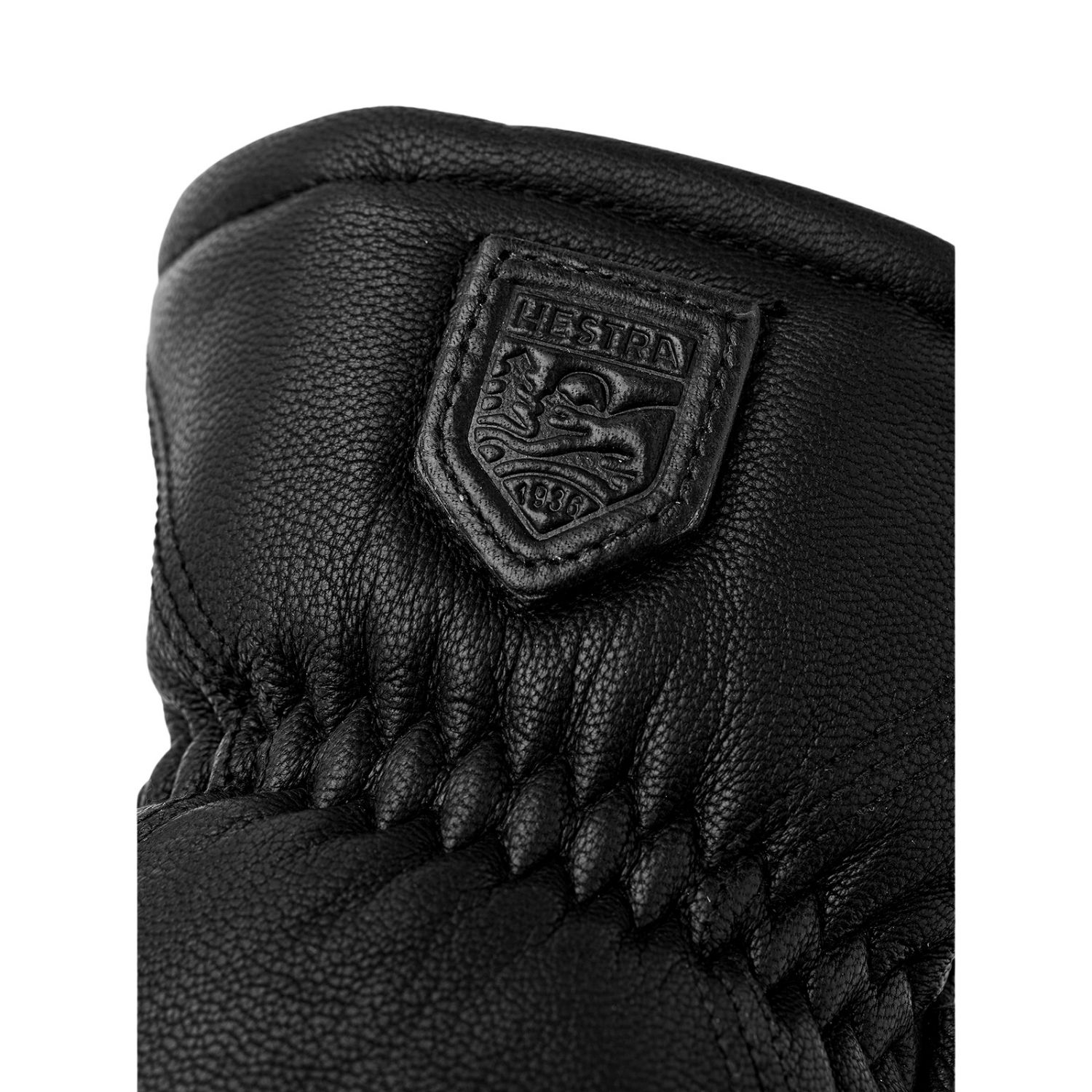 Caixa de couro Hestra, luva, preto