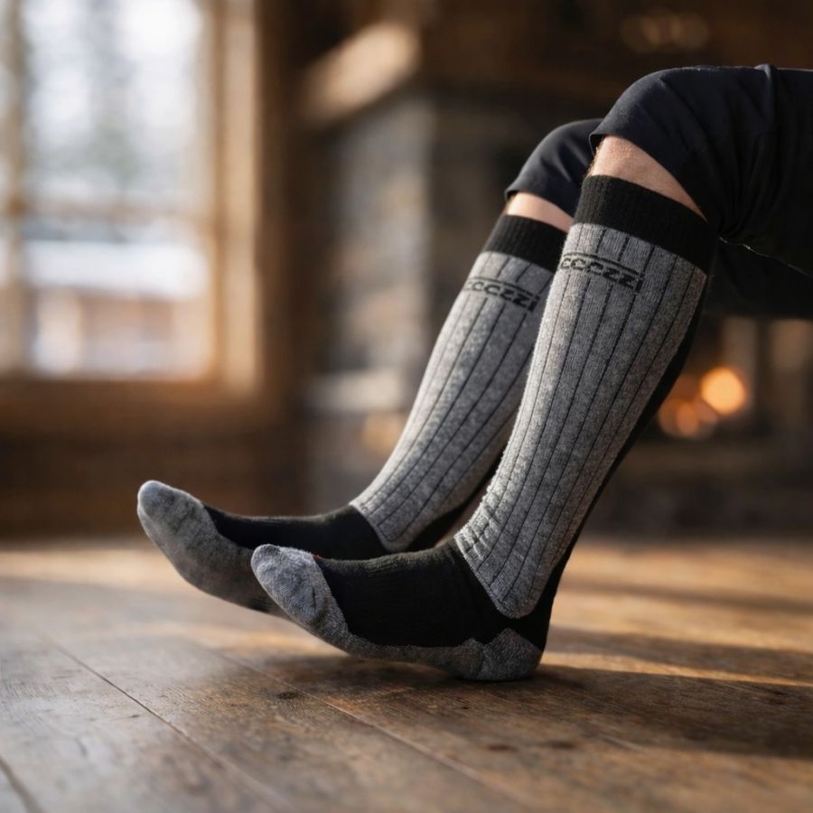 Calcetines de esquí Accezzi Merino 80, negros