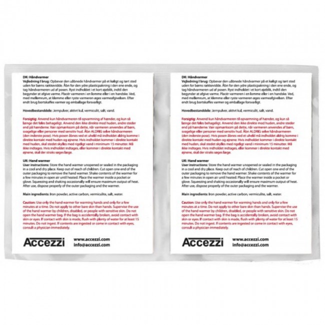 Calientamanos Accezzi, 50 pares