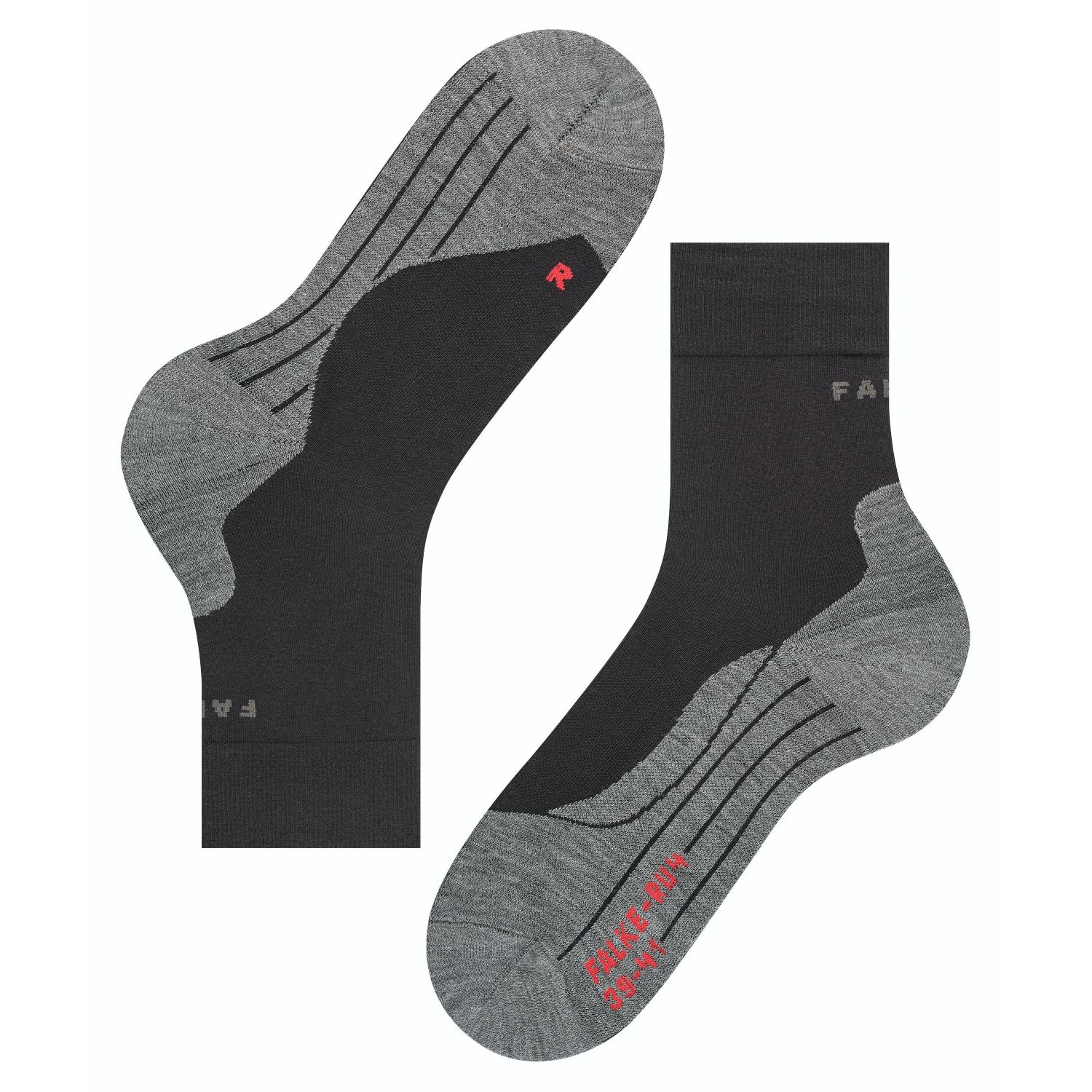 Calzini da corsa Falke RU4, uomo, nero