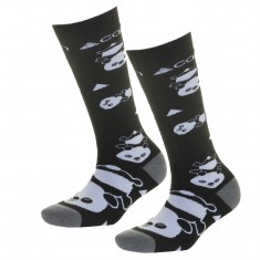 Calzini da sci Cairn Spirit, confezione da 2 pezzi, bambini, panda nero