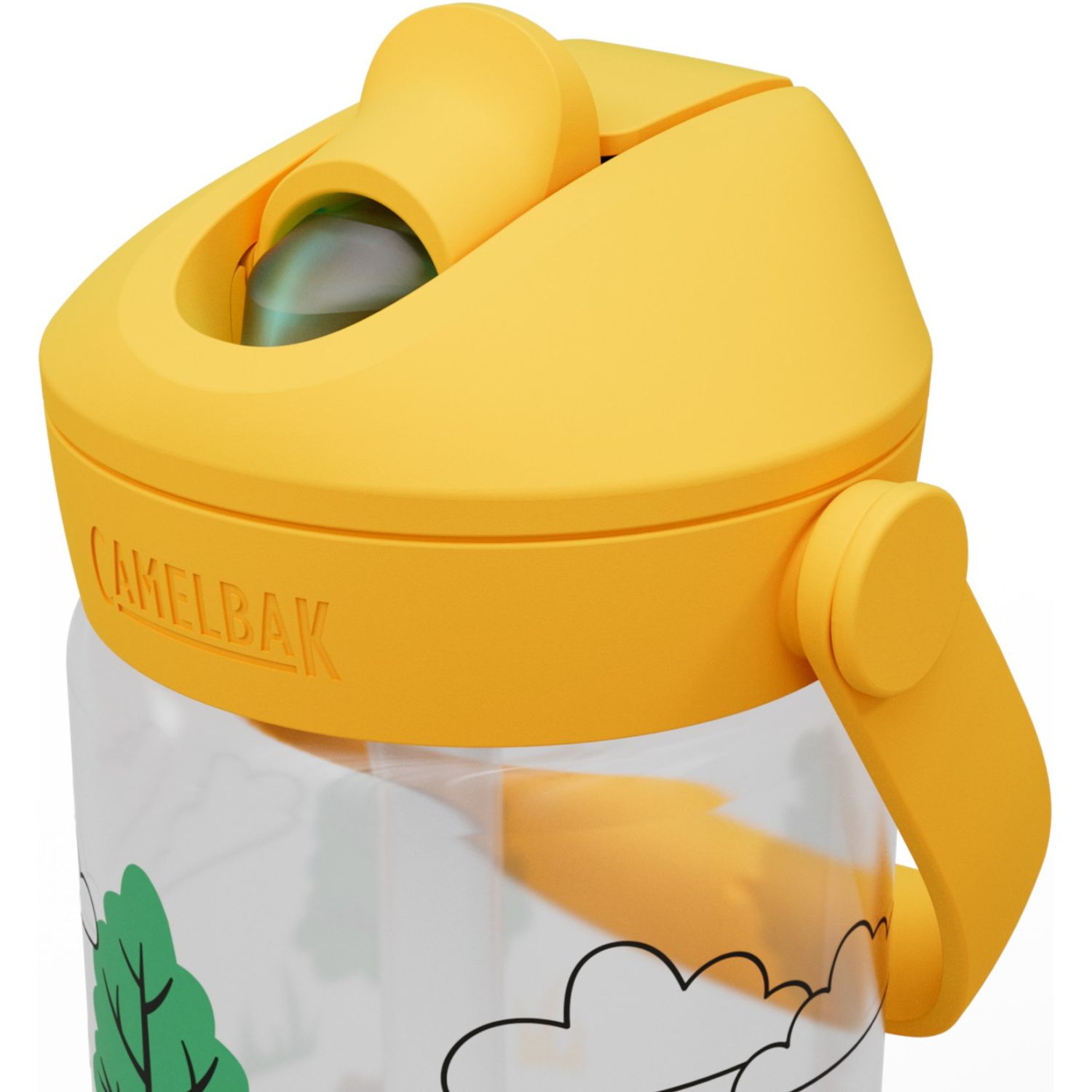 Camelbak Thrive Flip Straw Kids 400ml, drikkeflaske, barn, traktorer og trær