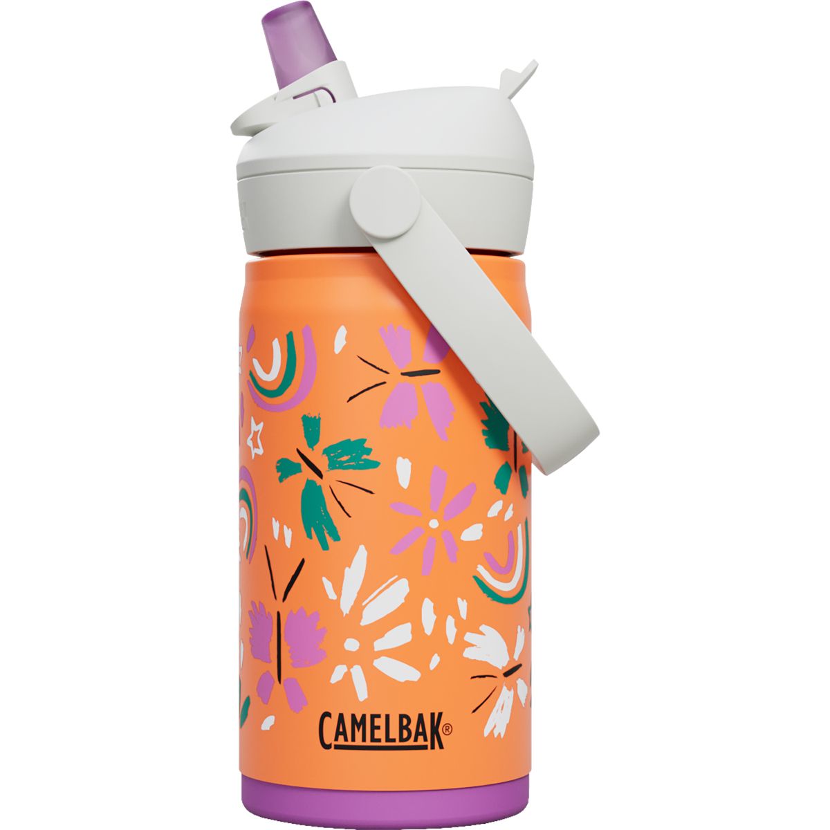 Camelbak Thrive Flip Straw Kids VSS 400ml, Kinderflasche, Schmetterling Regenbogen