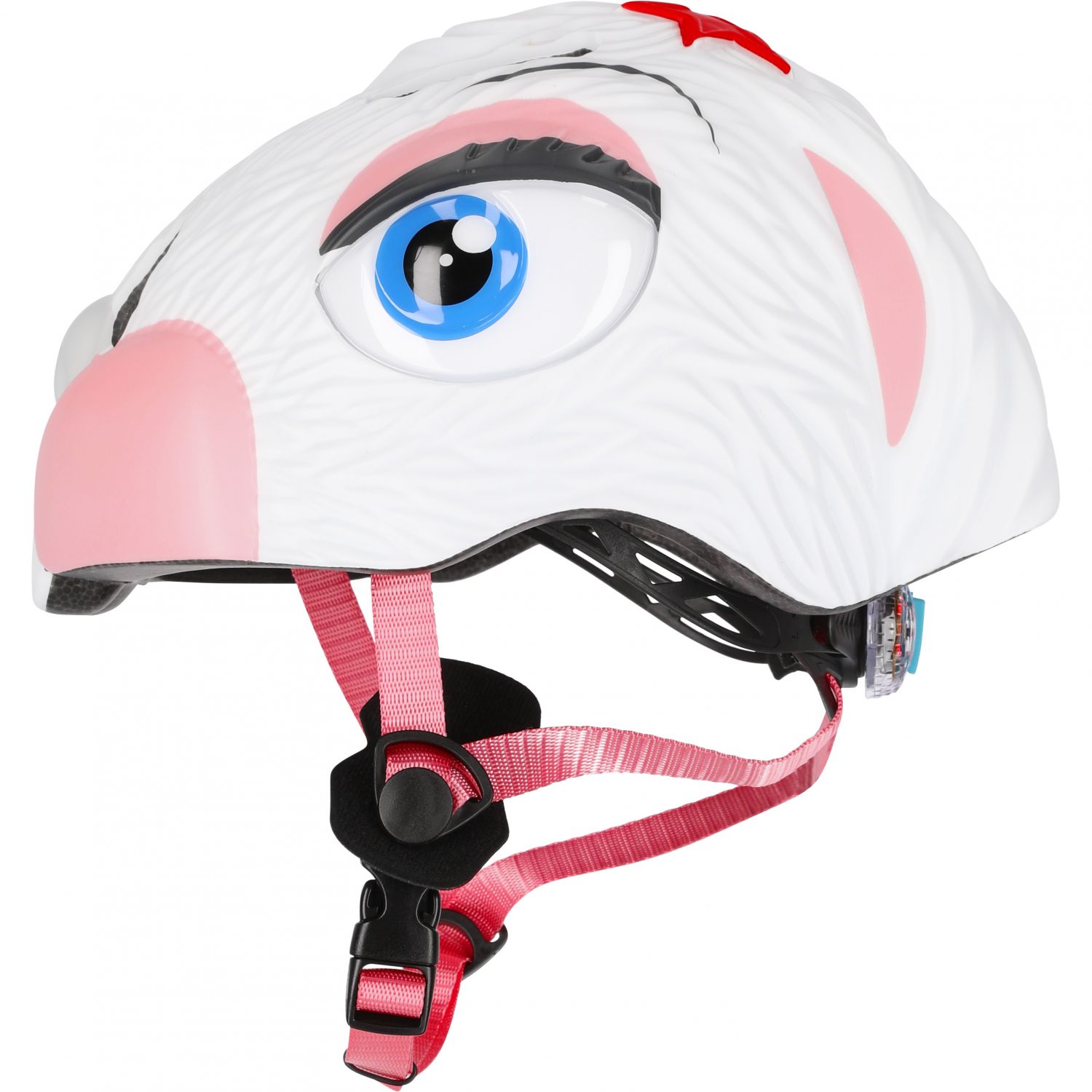 Capacete de bicicleta Crazy Safety Bunny, júnior, branco