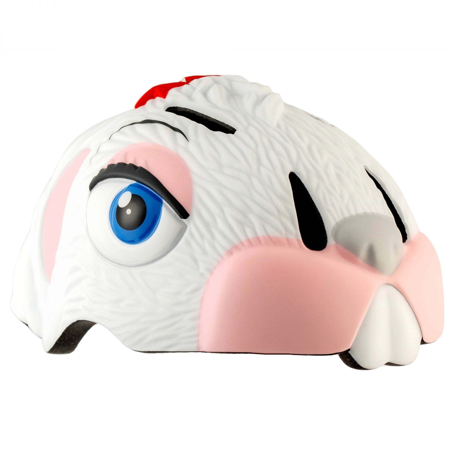 Capacete de bicicleta Crazy Safety Bunny, júnior, branco