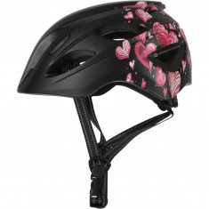 Capacete de bicicleta Crazy Safety Cool Heart, júnior, preto/rosa