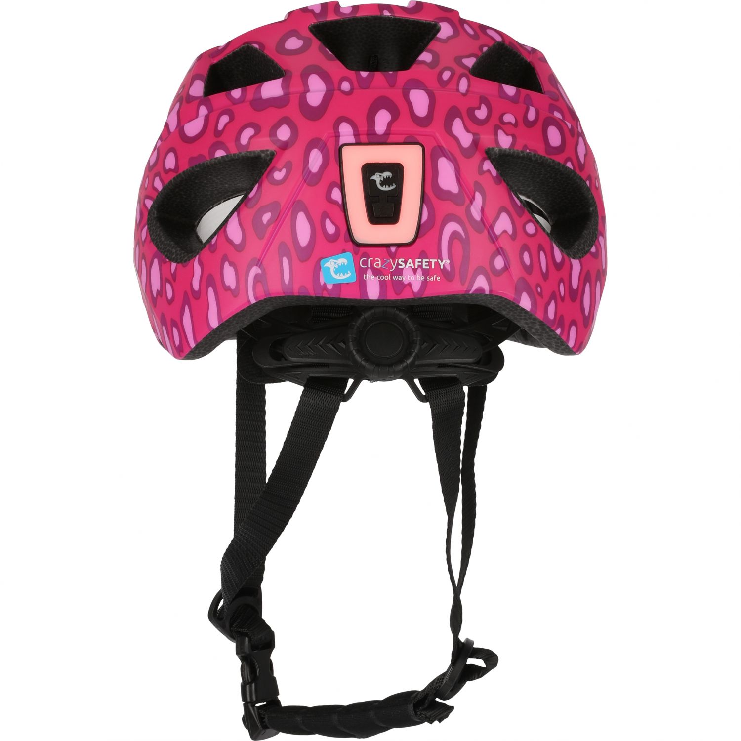 Capacete de bicicleta Crazy Safety Cool Spots, júnior, cor-de-rosa