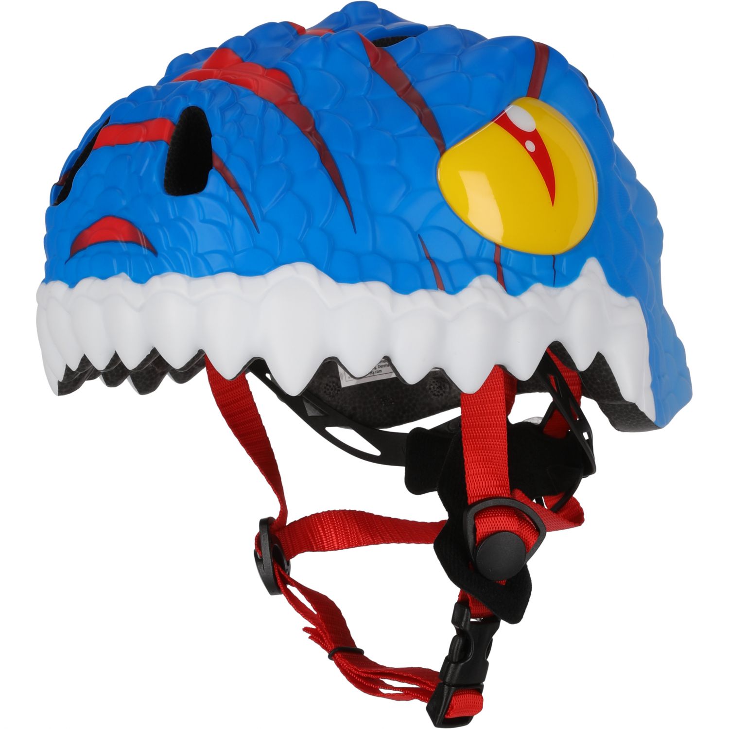Capacete de bicicleta Crazy Safety Dino, júnior, azul