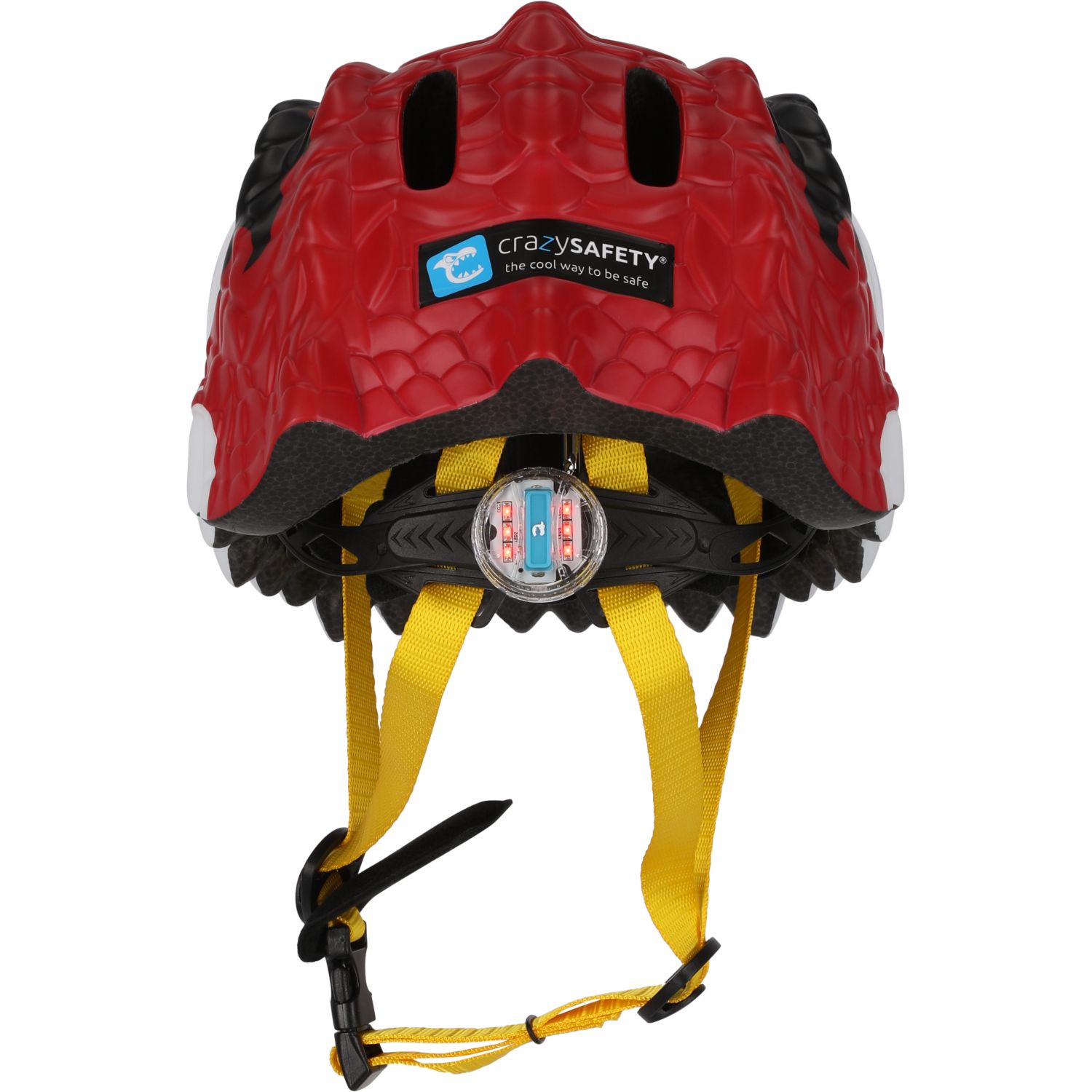 Capacete de bicicleta Crazy Safety Dragon, júnior, vermelho
