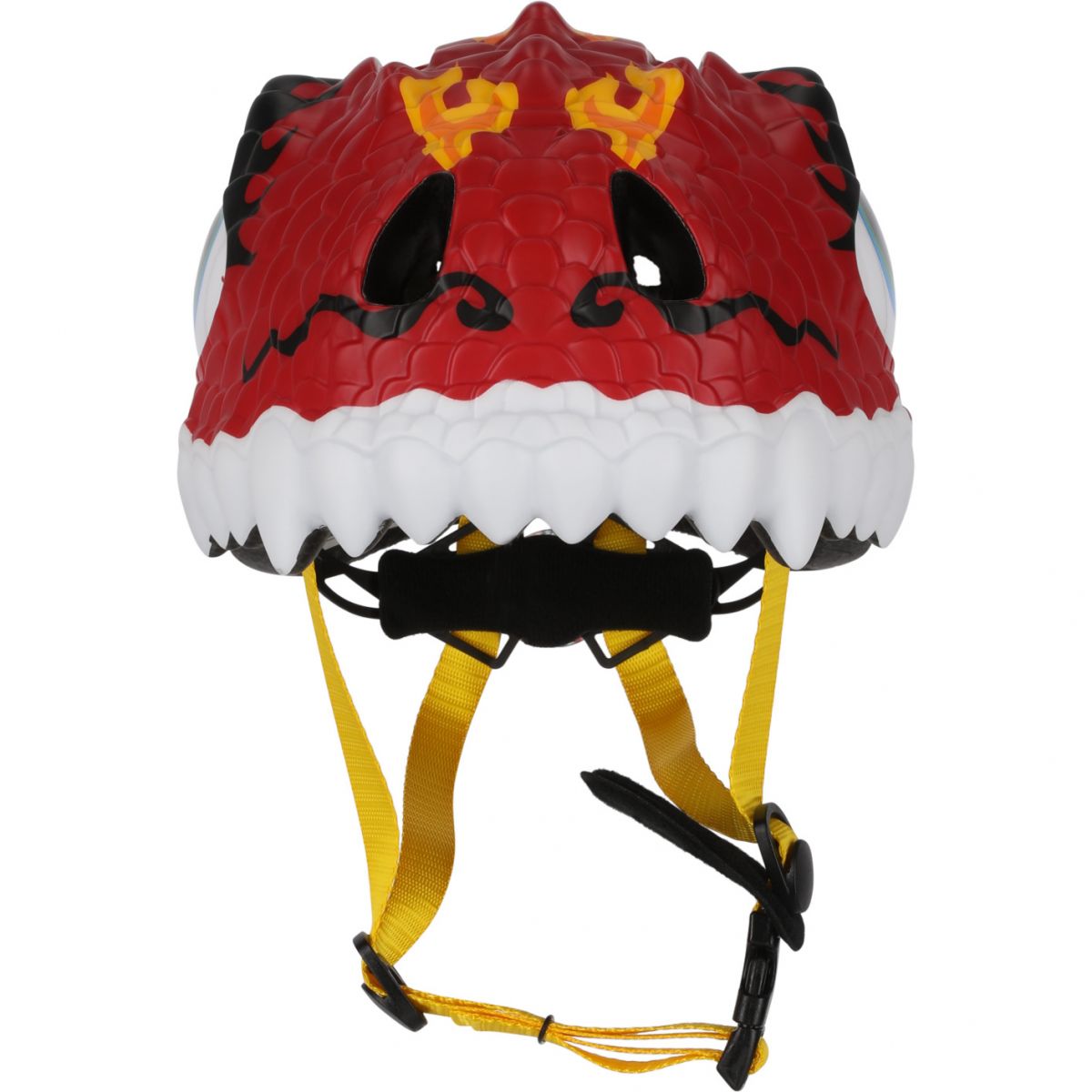 Capacete de bicicleta Crazy Safety Dragon, júnior, vermelho
