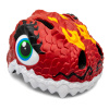 Capacete de bicicleta Crazy Safety Dragon, júnior, vermelho
