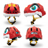 Capacete de bicicleta Crazy Safety Dragon, júnior, vermelho
