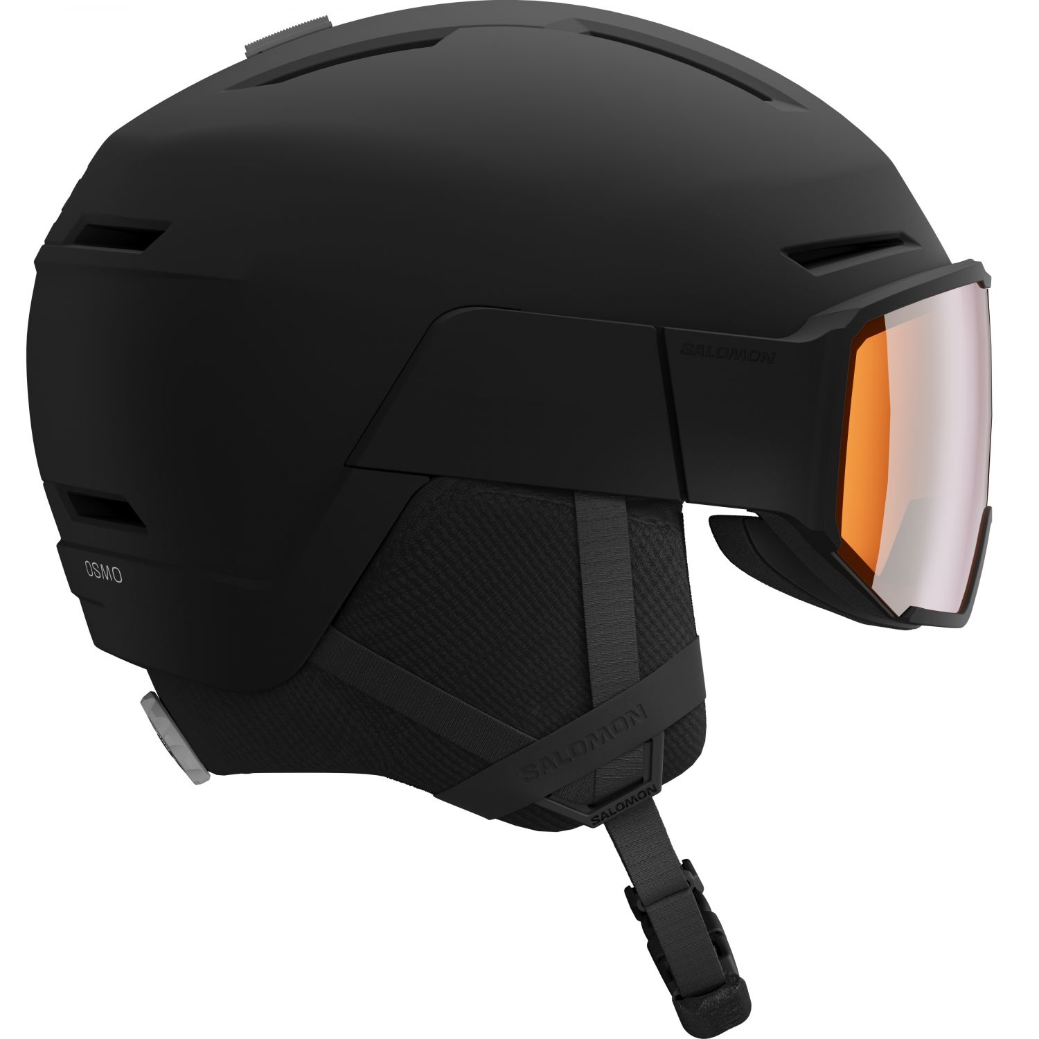 Capacete de esqui Salomon Osmo com viseira, preto