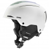 Capacete de esqui Uvex Resolution, branco/roxo