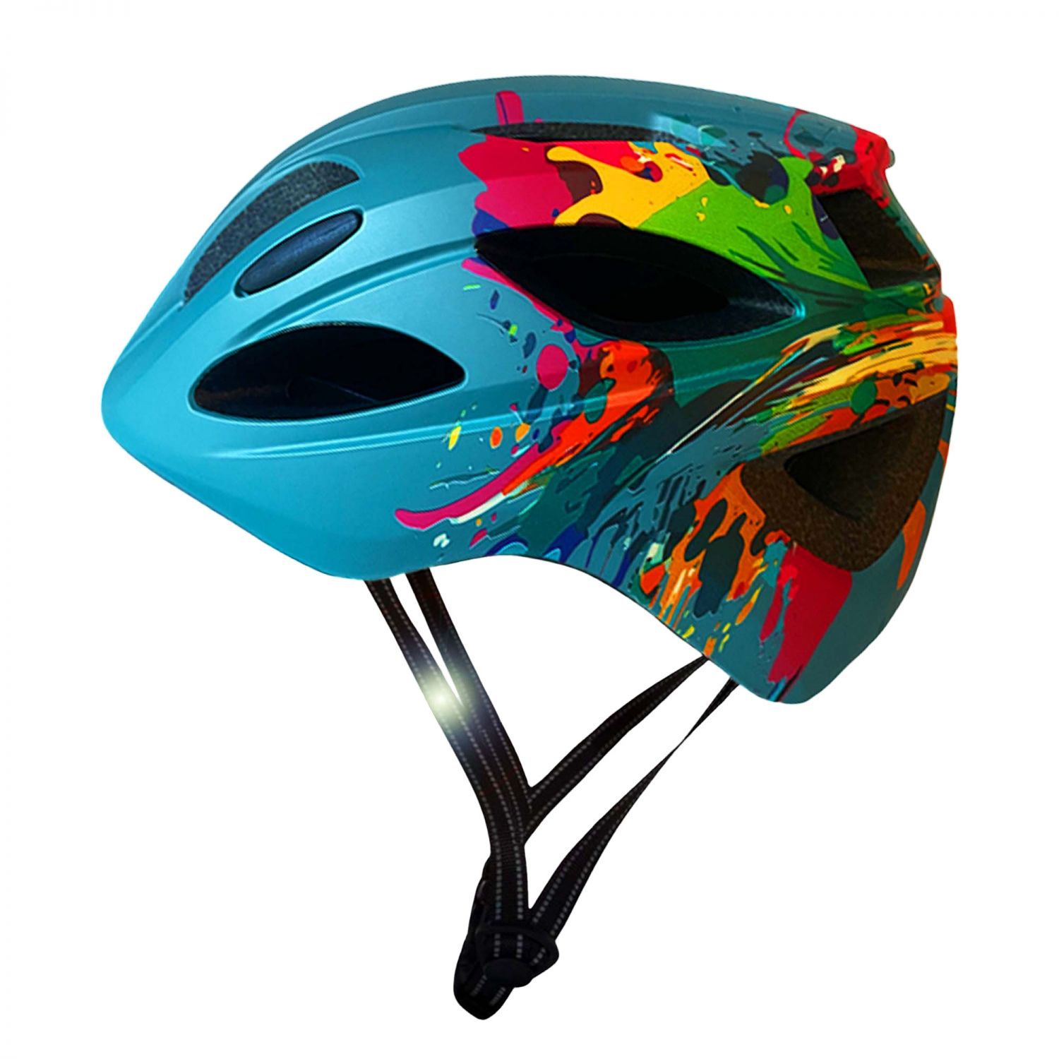 Cască de bicicletă Crazy Safety Cool Splash, junior, albastru