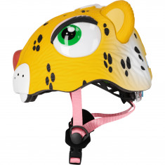 Cască de bicicletă Crazy Safety Leopard, junior, galben