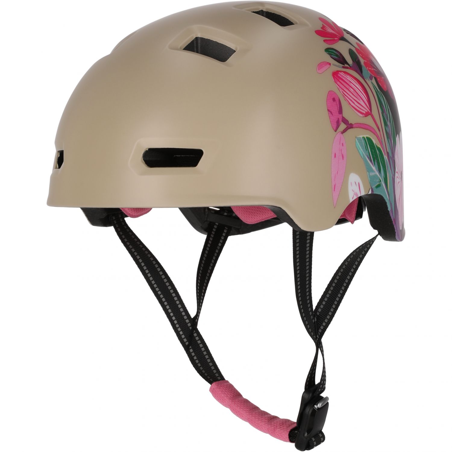 Cască de bicicletă Crazy Safety Rampage Flower, nisip