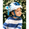Cască de bicicletă Crazy Safety Tiger, junior, alb
