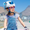 Cască de bicicletă Crazy Safety Tiger, junior, alb