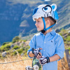 Cască de bicicletă Crazy Safety Tiger, junior, alb