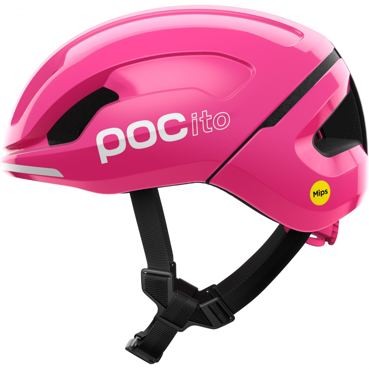 Cască de bicicletă POCito Omne MIPS, junior, roz fluorescent