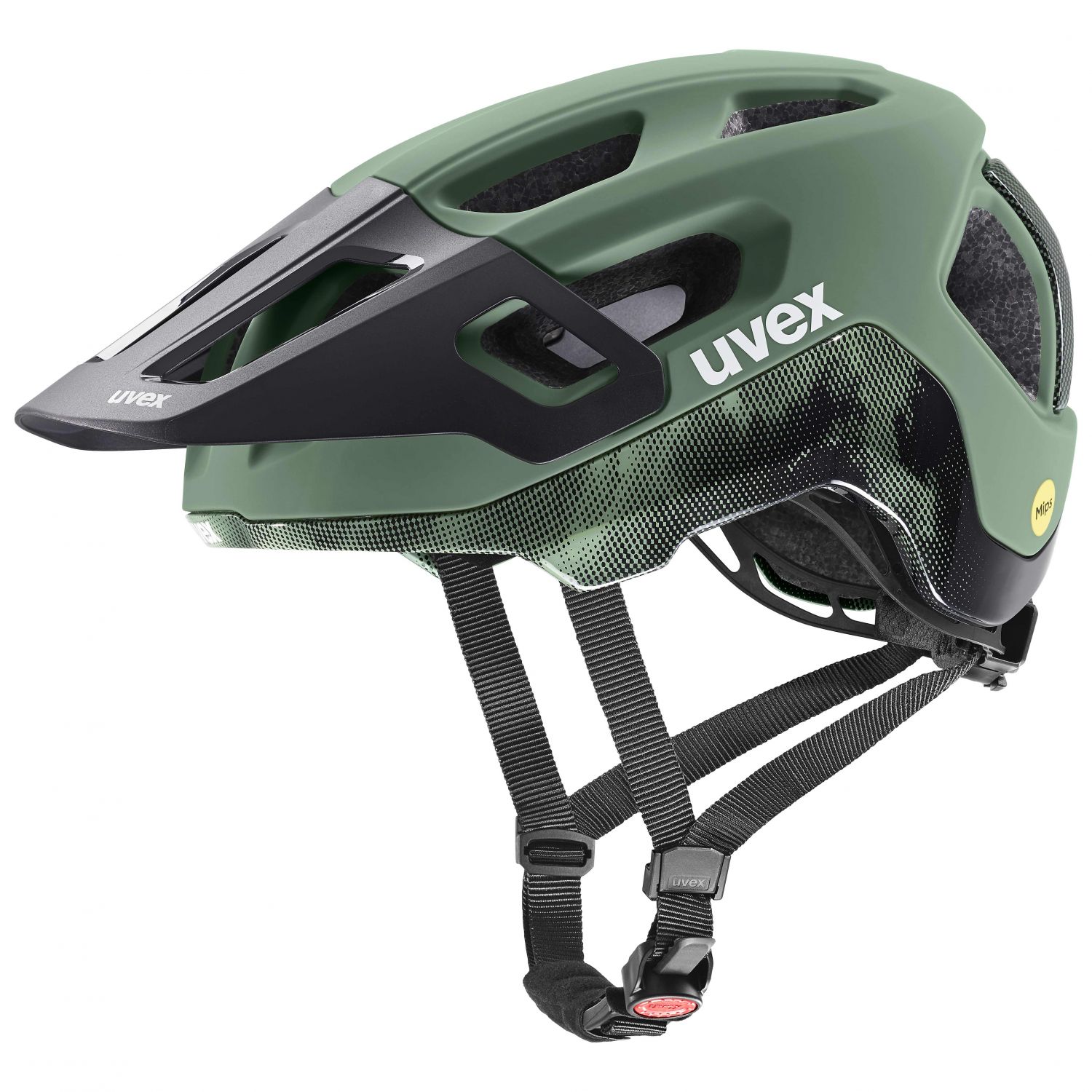 Cască de bicicletă Uvex react MIPS, verde/negru