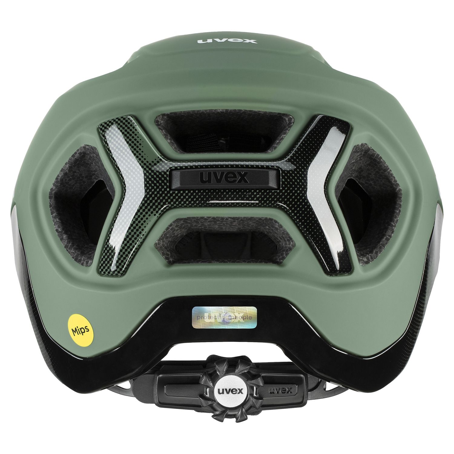 Cască de bicicletă Uvex react MIPS, verde/negru
