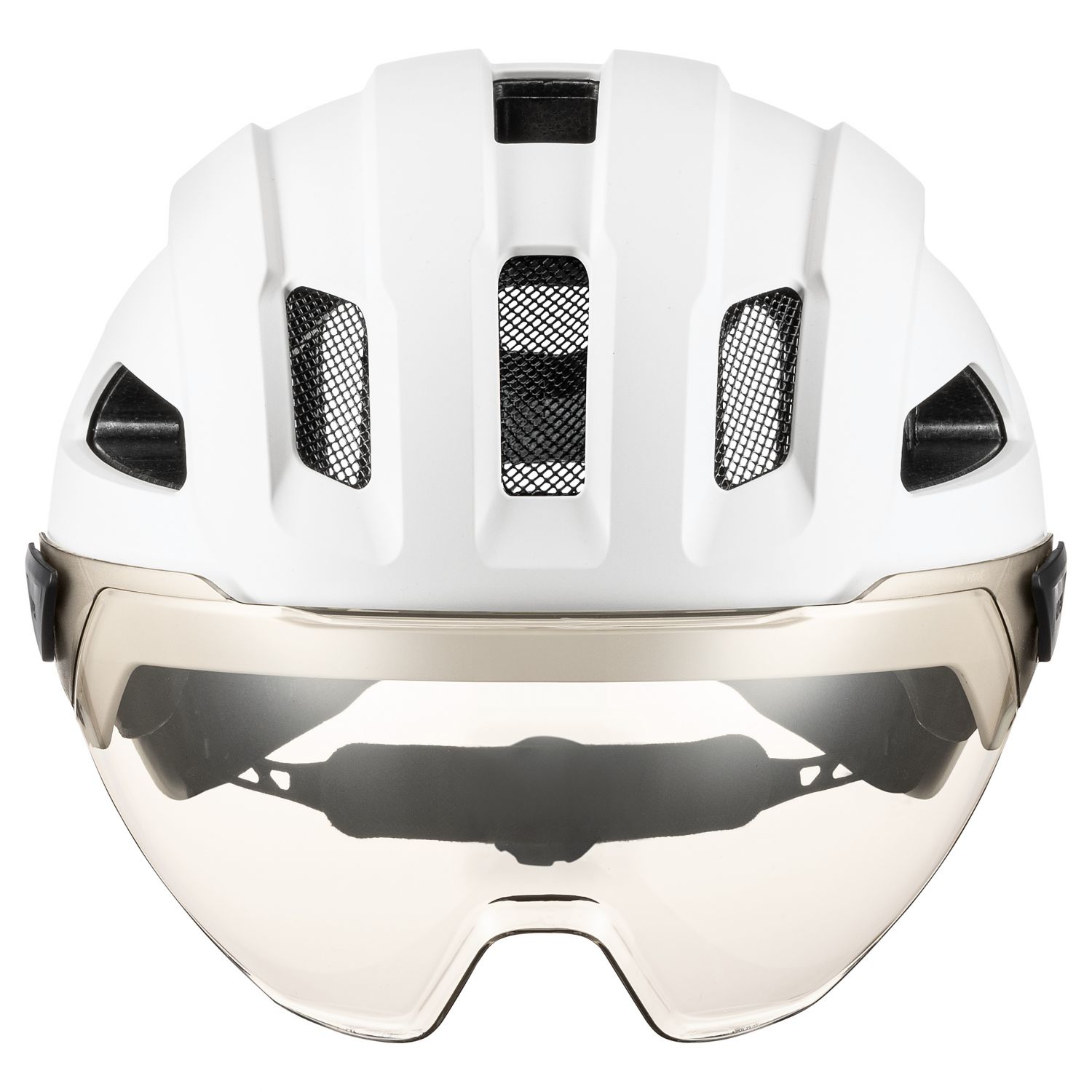 Cască de bicicletă Uvex Stride Visor, albă