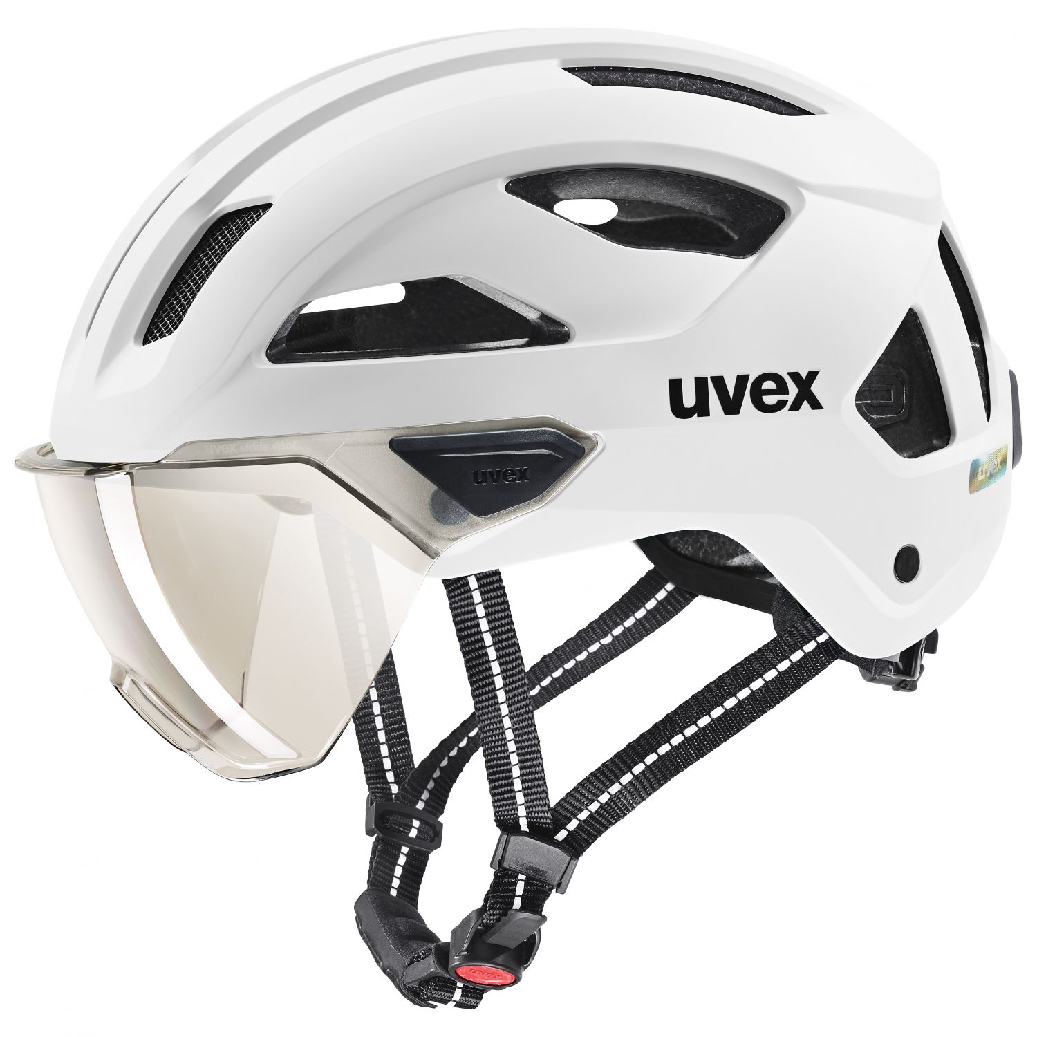 Cască de bicicletă Uvex Stride Visor, albă