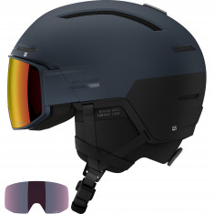 Cască de schi Salomon Driver Prime Sigma Plus cu vizieră, albastru închis