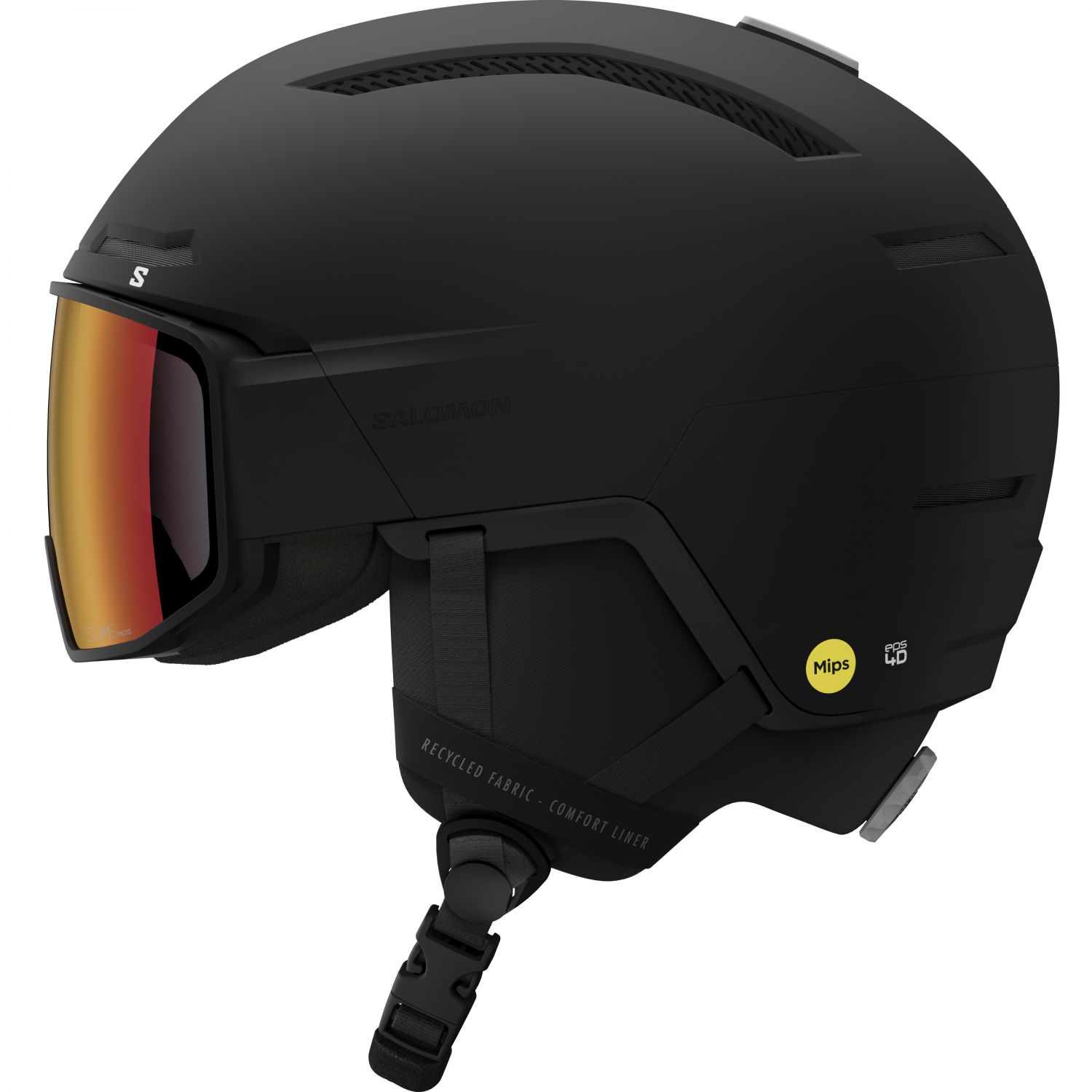 Cască de schi Salomon Driver Pro Sigphoto MIPS cu vizieră, neagră