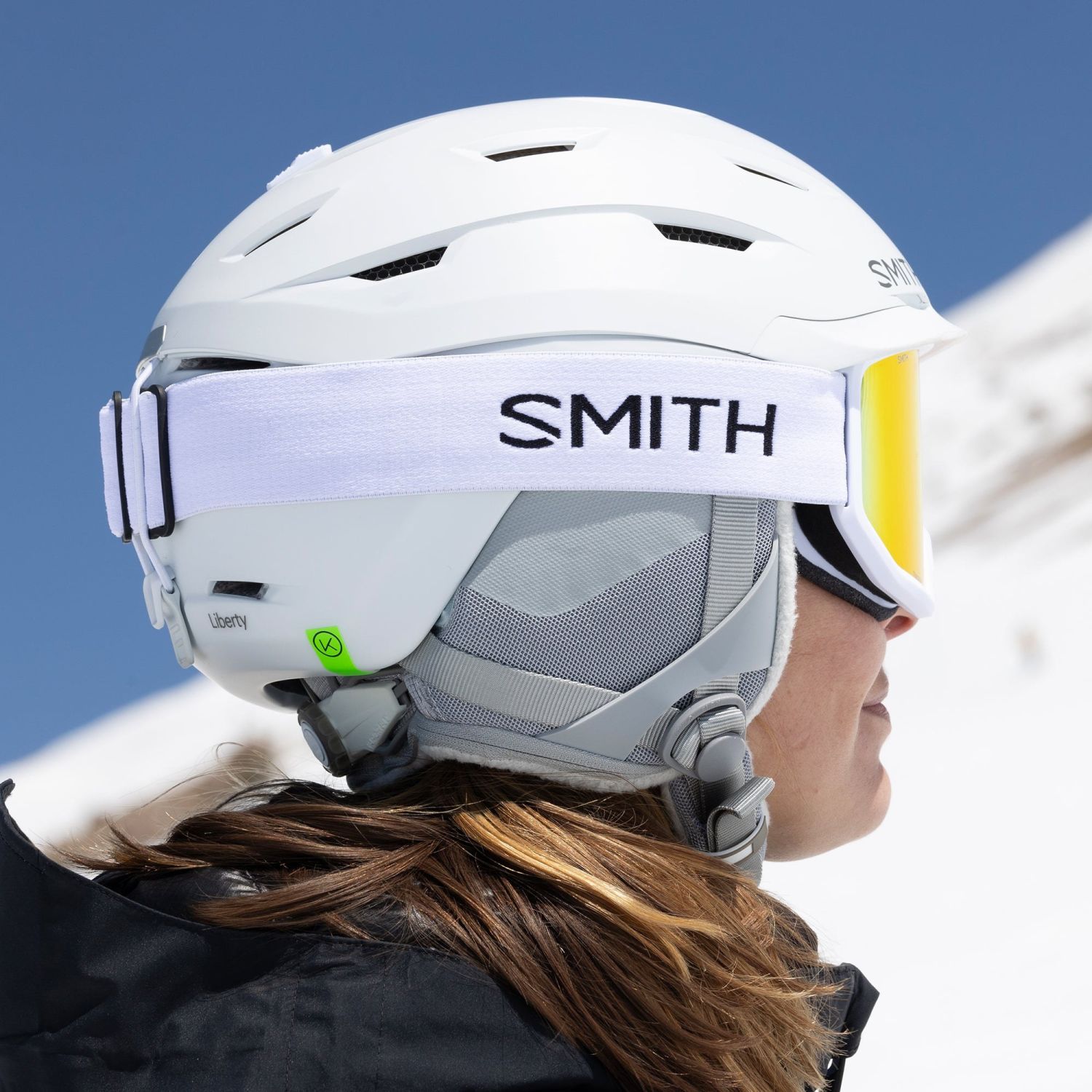 Cască de schi Smith Liberty MIPS, femei, alb
