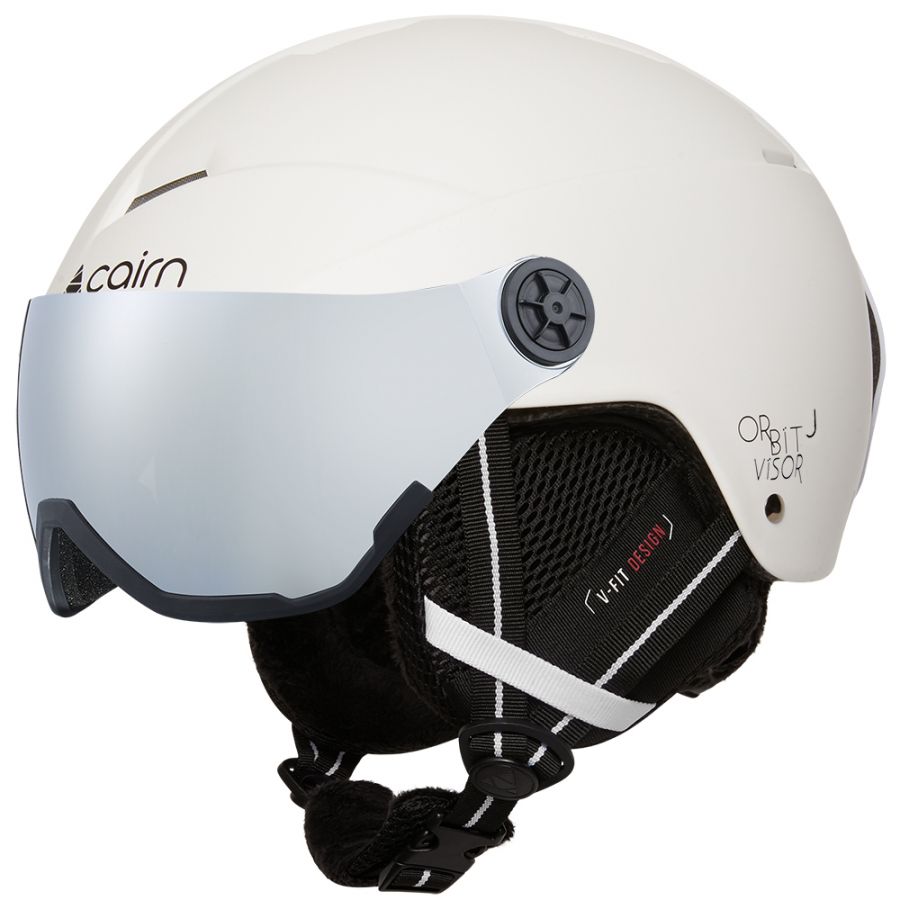 Casco da sci Cairn Orbit Visor J, junior, bianco opaco