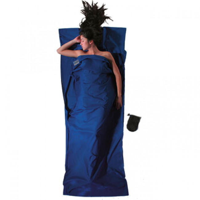Cearșaf de călătorie Cocoon, 100% bumbac, Sac de dormit, albastru ultramarin