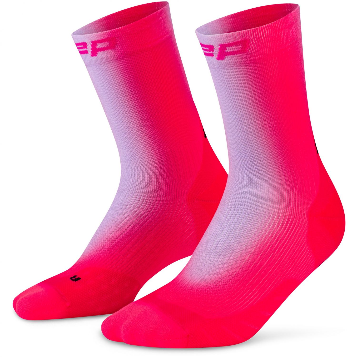 CEP Core Run EDT. GRADIENT Socks Mid Cut 5.0, bežecké ponožky, dámske, fialová/ružová