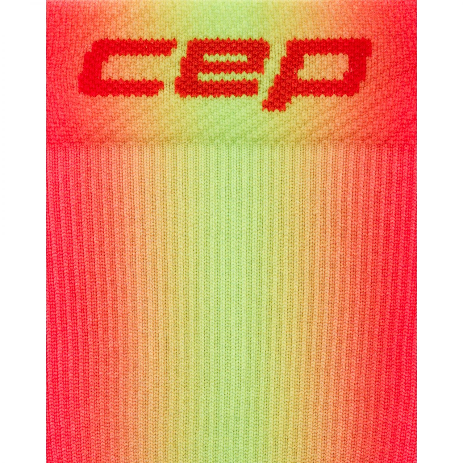 CEP Core Run EDT. GRADIENT Socks Mid Cut 5.0, bežecké ponožky, pánske, červená/limetková