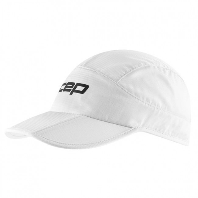 CEP Core Run Foldable Cap, bežecká čiapka, biela