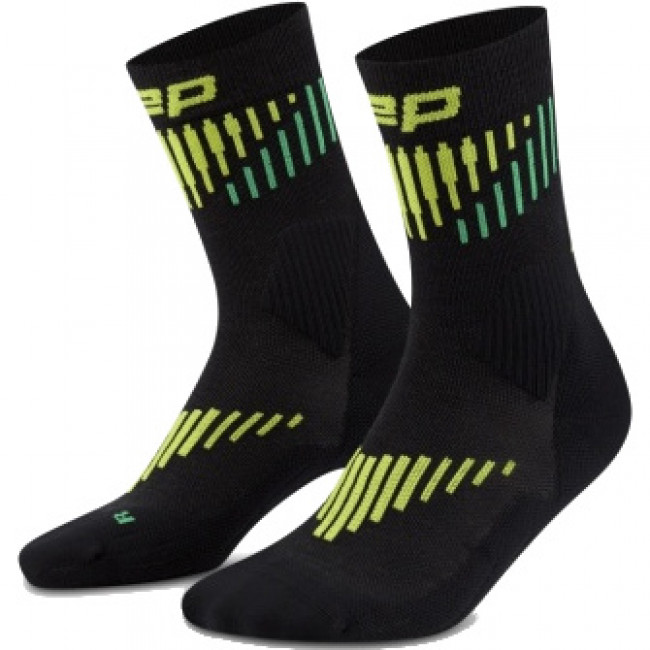CEP Core Run Merino Socks Mid Cut 3.0, bežecké ponožky, pánske, čierne