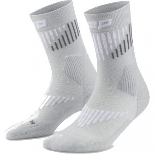 CEP Core Run Merino Socks Mid Cut 3.0, bežecké ponožky, pánske, sivé